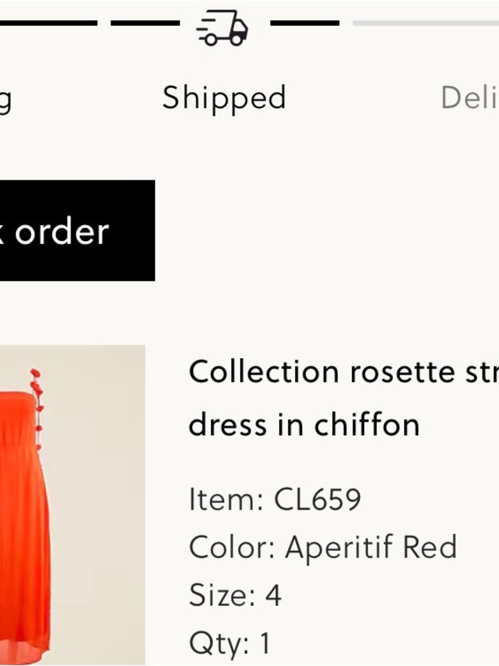 J. Crew Collection rosette-strap sheath dress in chiffon - Picture 7 of 7